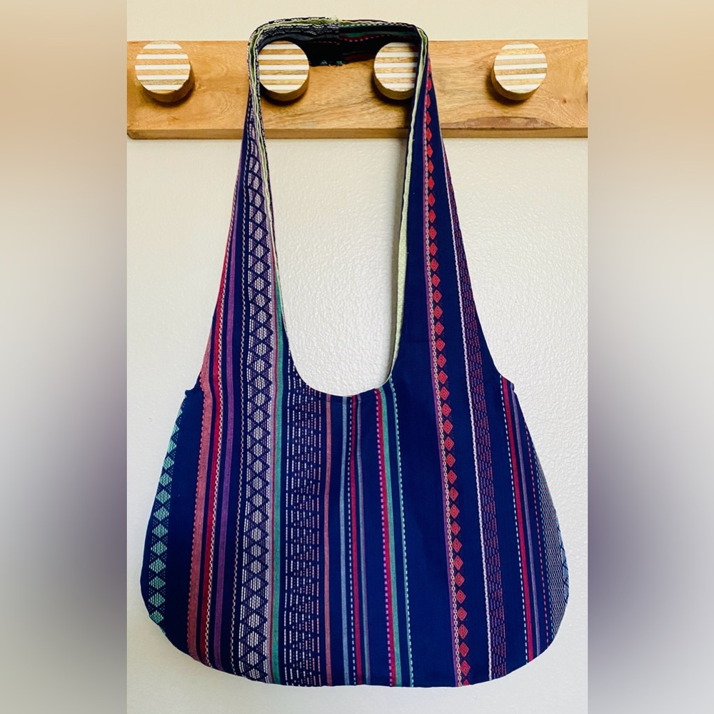 Colorful Striped Women's boho Bag. Unique handmade